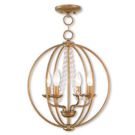 Arabella 4 Light Antique Gold Leaf Conve MPN:40914-48