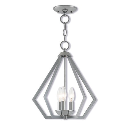 Prism 3 Light Polished Chrome Convertible Chandelier/Ceiling Mount MPN:40923-05