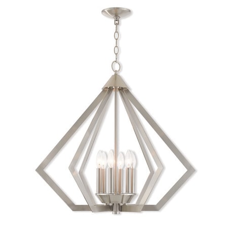 Prism 6 Light Brushed Nickel Chandelier MPN:40926-91