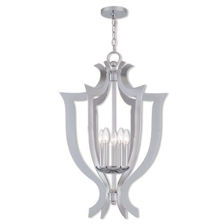 Aldrich 5 Light Polished Chrome Lantern Chandelier MPN:41004-05
