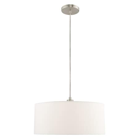 Clark 1 Light Brushed Nickel Pendant Chandelier MPN:41090-91
