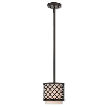 Arabesque 1 Light English Bronze Mini Pendant MPN:41118-92