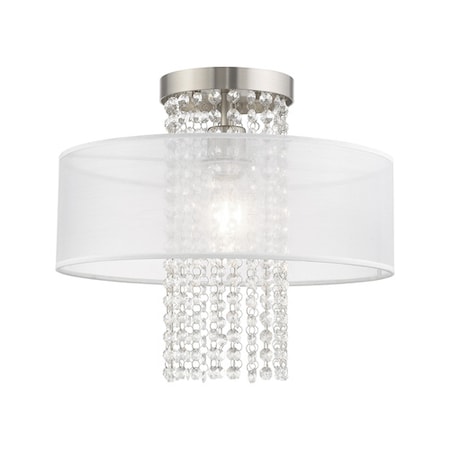 Bella Vista 1 Light Brushed Nickel Ceiling Mount MPN:41126-91