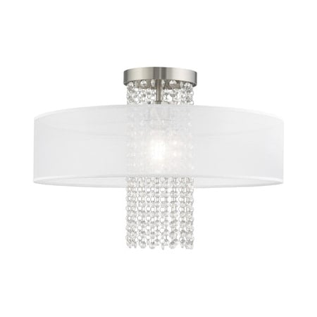 Bella Vista 1 Light Brushed Nickel Ceiling Mount MPN:41127-91