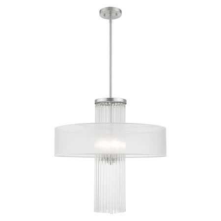 Alexis 4 Light Brushed Nickel Pendant Chandelier MPN:41142-91