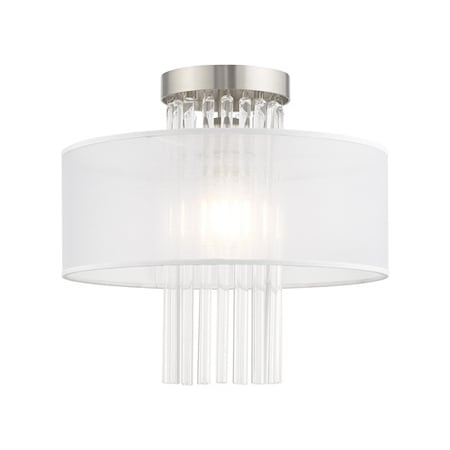 Alexis 1 Light Brushed Nickel Ceiling Mount MPN:41145-91