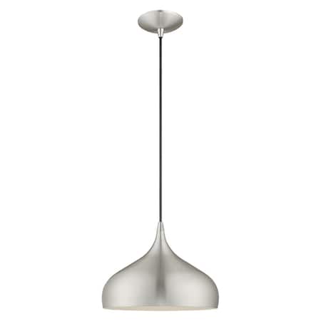 Metal Shade Mini Pendants 1 Light Brushed Aluminum Mini Pendant MPN:41172-66