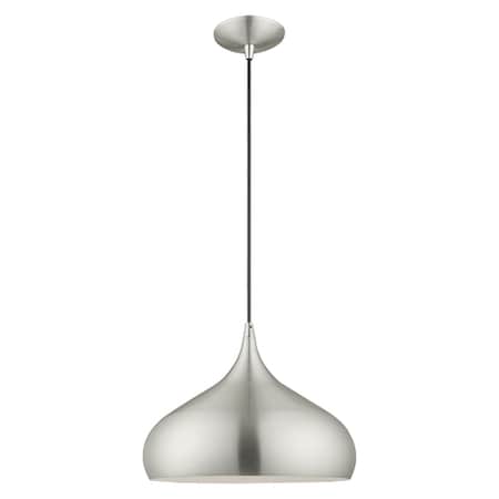 Metal Shade Mini Pendants 1 Light Brushed Aluminum Mini Pendant MPN:41173-66
