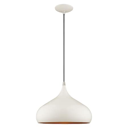Metal Shade Mini Pendants 1 Light Shiny White Mini Pendant MPN:41173-69