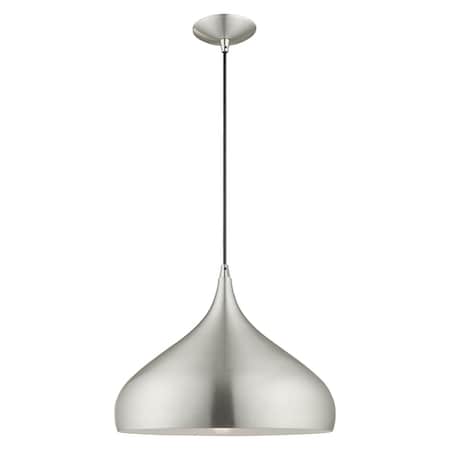 Metal Shade Mini Pendants 1 Light Brushed Aluminum Mini Pendant MPN:41174-66