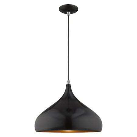 Metal Shade Mini Pendants 1 Light Shiny Black Mini Pendant MPN:41174-68