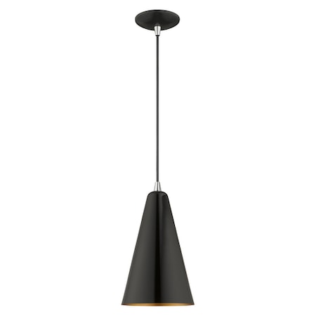 Metal Shade Mini Pendants 1 Light Shiny Black Mini Pendant MPN:41175-68