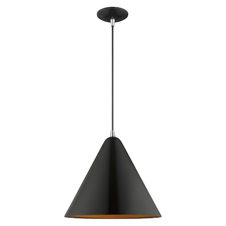 Metal Shade Mini Pendants 1 Light Shiny Black Mini Pendant MPN:41176-68