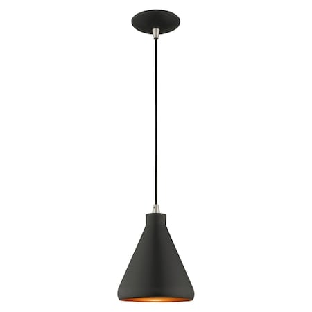 Metal Shade Mini Pendants 1 Light Black Mini Pendant MPN:41177-04