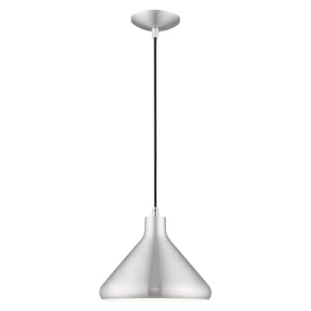 Metal Shade Mini Pendants 1 Light Brushed Aluminum Mini Pendant MPN:41178-66