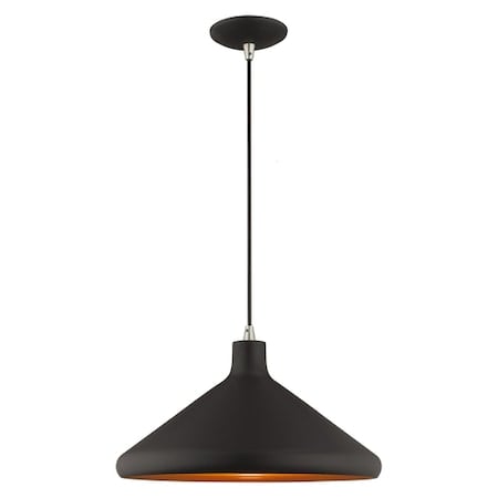 Metal Shade Mini Pendants 1 Light Black Mini Pendant MPN:41179-04