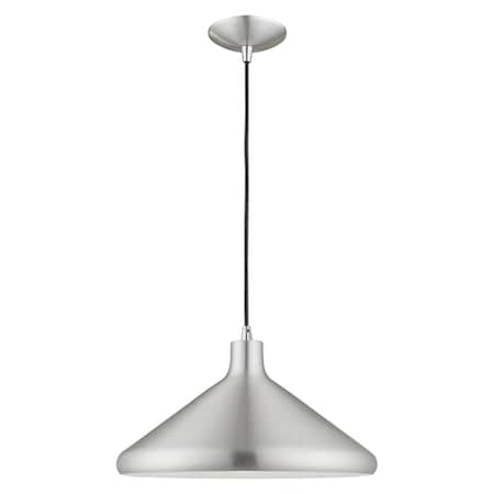 Metal Shade Mini Pendants 1 Light Brushed Aluminum Mini Pendant MPN:41179-66