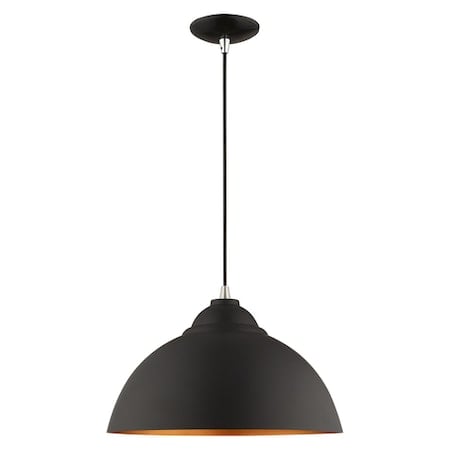 Metal Shade Mini Pendants 1 Light Black Mini Pendant MPN:41180-04