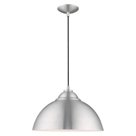 Metal Shade Mini Pendants 1 Light Brushed Aluminum Mini Pendant MPN:41180-66