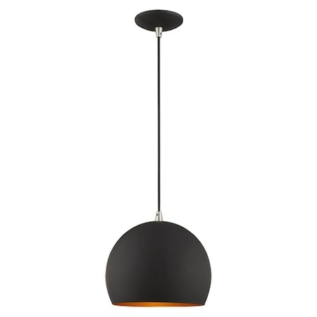 Metal Shade Mini Pendants 1 Light Black Mini Pendant MPN:41181-04