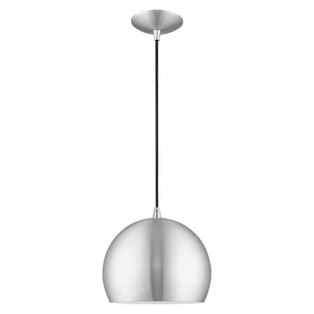 Metal Shade Mini Pendants 1 Light Brushed Aluminum Mini Pendant MPN:41181-66