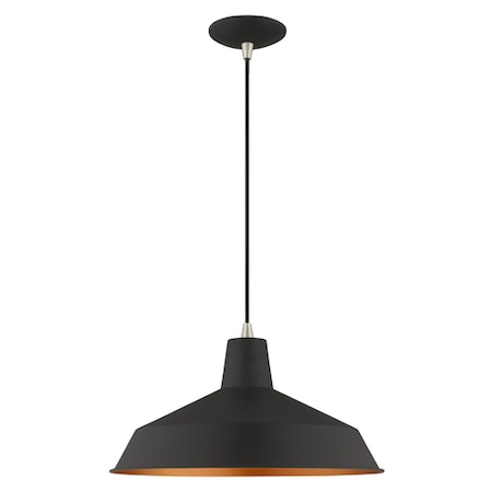 Metal Shade Mini Pendants 1 Light Black Mini Pendant MPN:41183-04