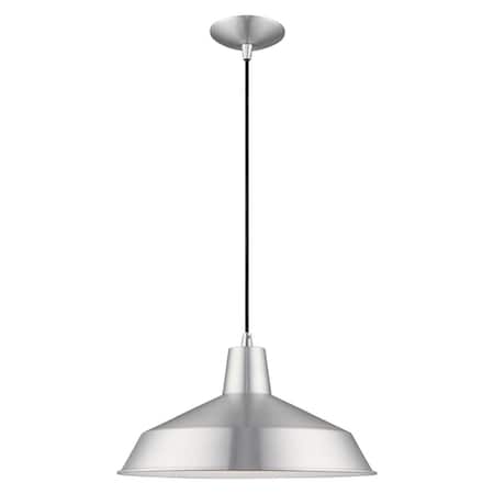 Metal Shade Mini Pendants 1 Light Brushed Aluminum Mini Pendant MPN:41183-66
