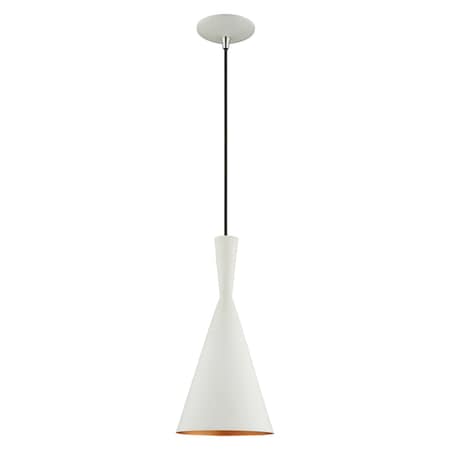 Metal Shade Mini Pendants 1 Light White Mini Pendant MPN:41185-03