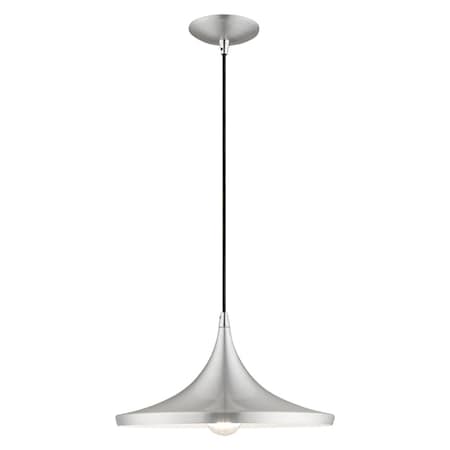 Metal Shade Mini Pendants 1 Light Brushed Aluminum Mini Pendant MPN:41187-66