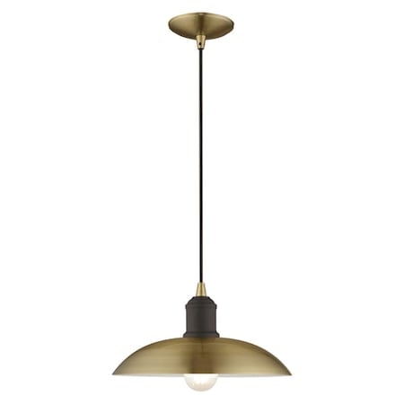 Metal Shade Mini Pendants 1 Light Antique Brass Mini Pendant MPN:41193-01