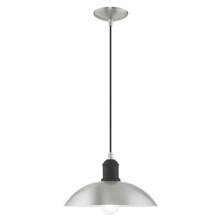 Metal Shade Mini Pendants 1 Light Brushed Nickel Mini Pendant MPN:41193-91