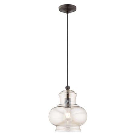 Art Glass Mini Pendants 1 Light English Bronze Mini Pendant MPN:41222-92