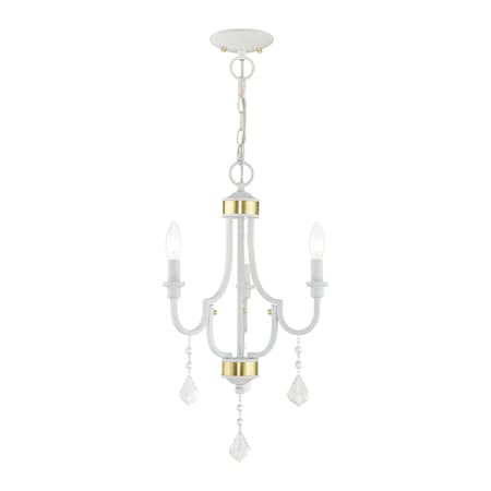 Glendale 3 Light White Mini Chandelier MPN:41273-03