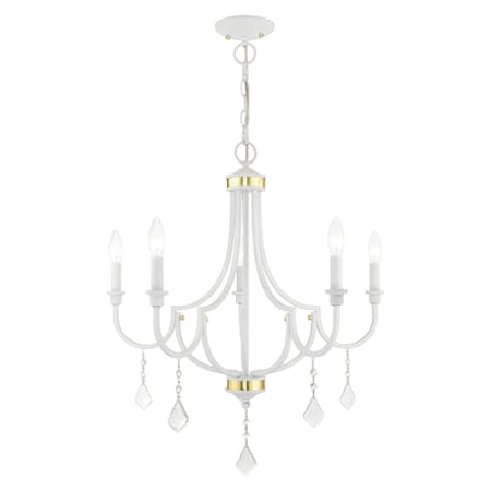 Glendale 5 Light White Chandelier MPN:41275-03