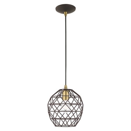Geometric Shade Mini Pendants 1 Light Bronze Mini Pendant MPN:41326-07