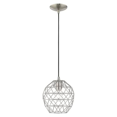 Geometric Shade Mini Pendants 1 Light Brushed Nickel Mini Pendant MPN:41326-91