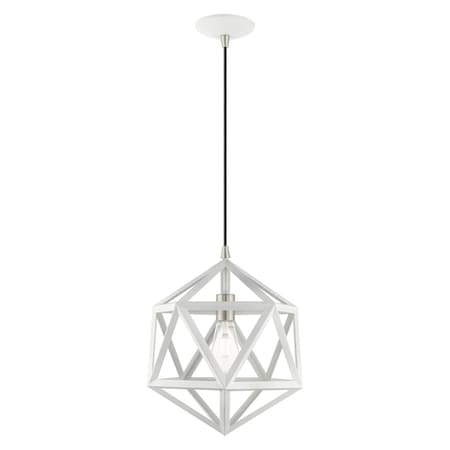 Geometric Shade Mini Pendants 1 Light White Mini Pendant MPN:41328-03