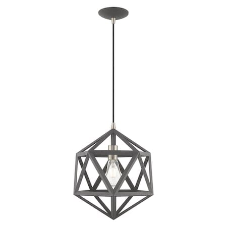 Geometric Shade Mini Pendants 1 Light Scandinavian Gray Mini Pendant MPN:41328-76