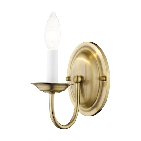 Home Basics 1 Light Antique Brass Wall Sconce MPN:4151-01