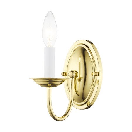 Home Basics 1 Light Polished Brass Wall Sconce MPN:4151-02