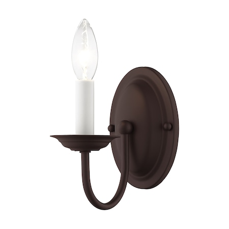 Home Basics 1 Light Bronze Wall Sconce MPN:4151-07