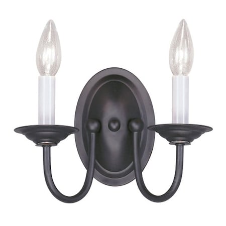 Home Basics 2 Light Black Wall Sconce MPN:4152-04