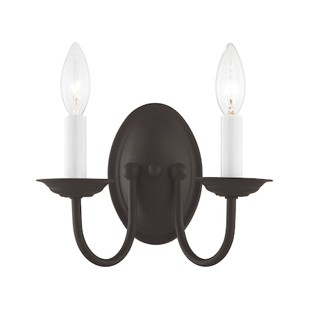 Home Basics 2 Light Bronze Wall Sconce MPN:4152-07
