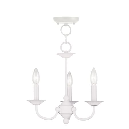 Home Basics 3 Light White Mini Chandelie MPN:4153-03