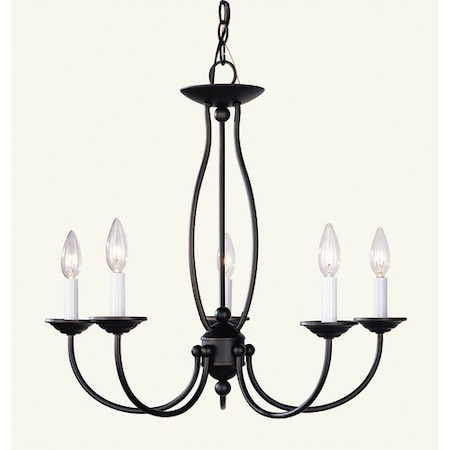 Home Basics 5 Light Bronze Chandelier MPN:4155-07