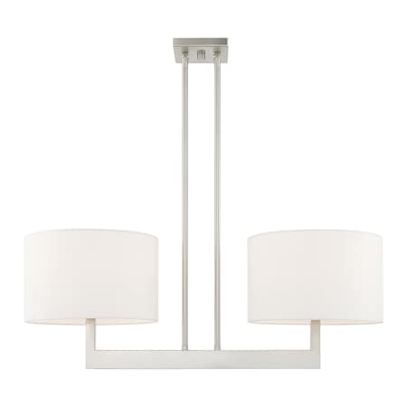 Hayworth 2 Light Brushed Nickel Linear Chandelier MPN:42403-91