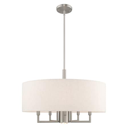 Meridian 6 Light Brushed Nickel Pendant MPN:42605-91