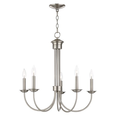 Estate 5 Light Brushed Nickel Chandelier MPN:42685-91