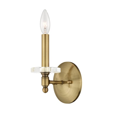 Bancroft 1 Light Antique Brass Wall Sconce MPN:42701-01