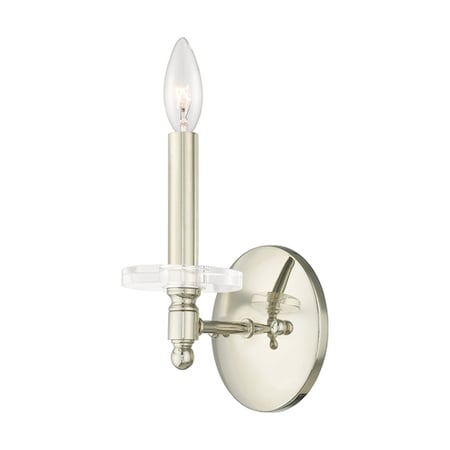 Bancroft 1 Light Polished Nickel Wall Sconce MPN:42701-35